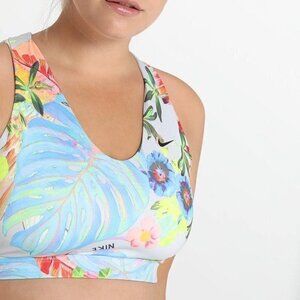NIKE Women's Pro Indy Hyper Femme Sports Bra Dri-Fit Floral Racerback‎ Size XS